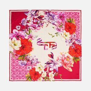 CAMILLA “Kiss and Tell” large silk square scarf top headwrap belt sarong wrap